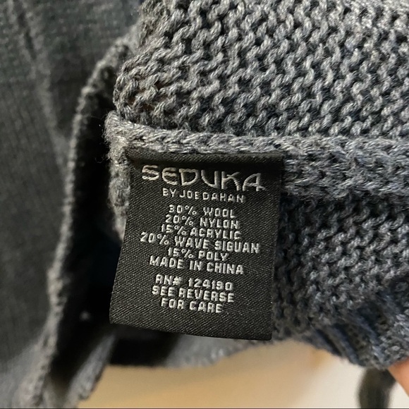 SEDUKA BY JOE DEHAN Gray White Wool Blend Cardigan Size XL - Picture 4 of 8